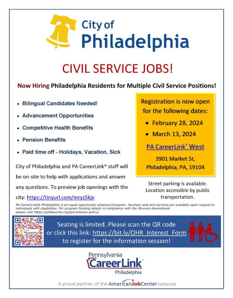 City of Philadelphia Jobs Information Session