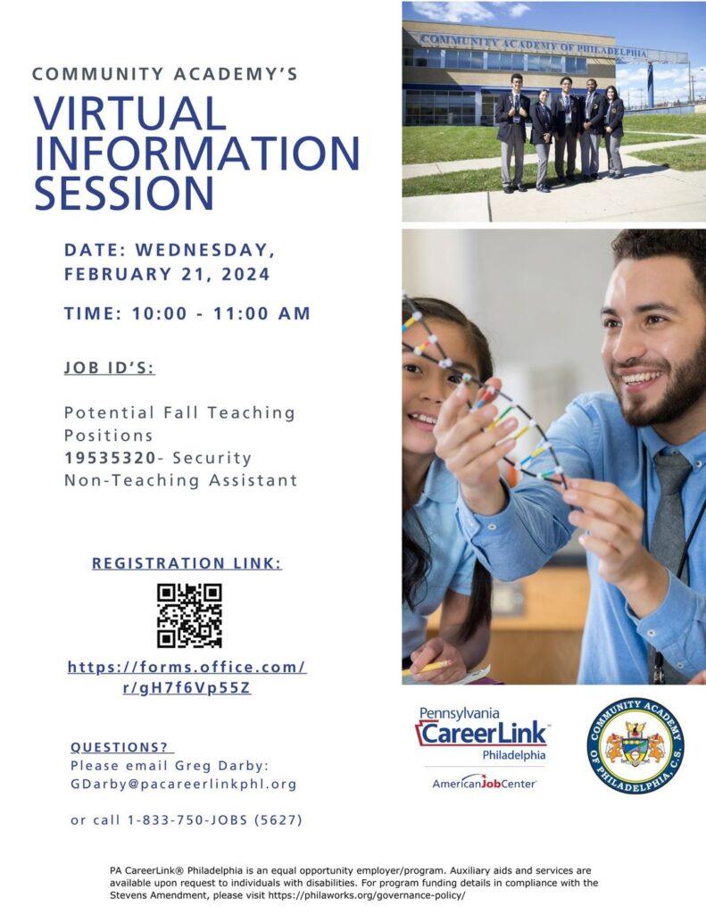 Community Academy's - Virtual Information Session
